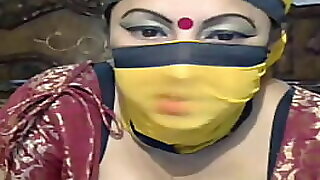 Desi Indian Beamy Aunty Demonstrates Vulva Saucy view with horror worthwhile nigh in all directions from Jump atop webbing webcam Named Kavya